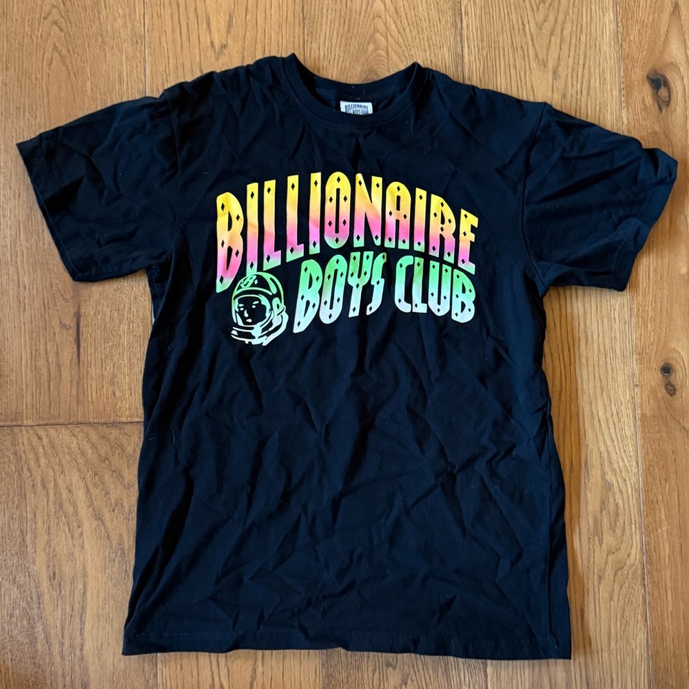 Billionaire Boys Club Black Tee with Multicolor Logo